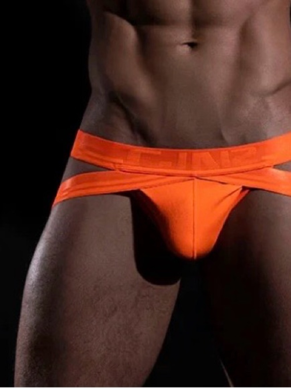 C-IN2 men Ollie Orange Super bright Jock strap jockstraps underwear pouch XL